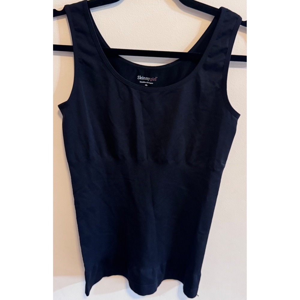 Skinnygirl Smoothers & Shapers Black Seamless Compression Tank Top XL